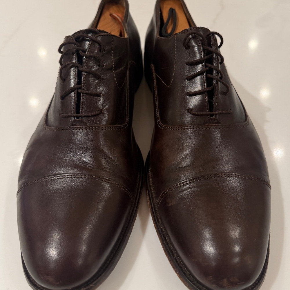 Saks Fifth Avenue Dark Brown Leather Oxfords